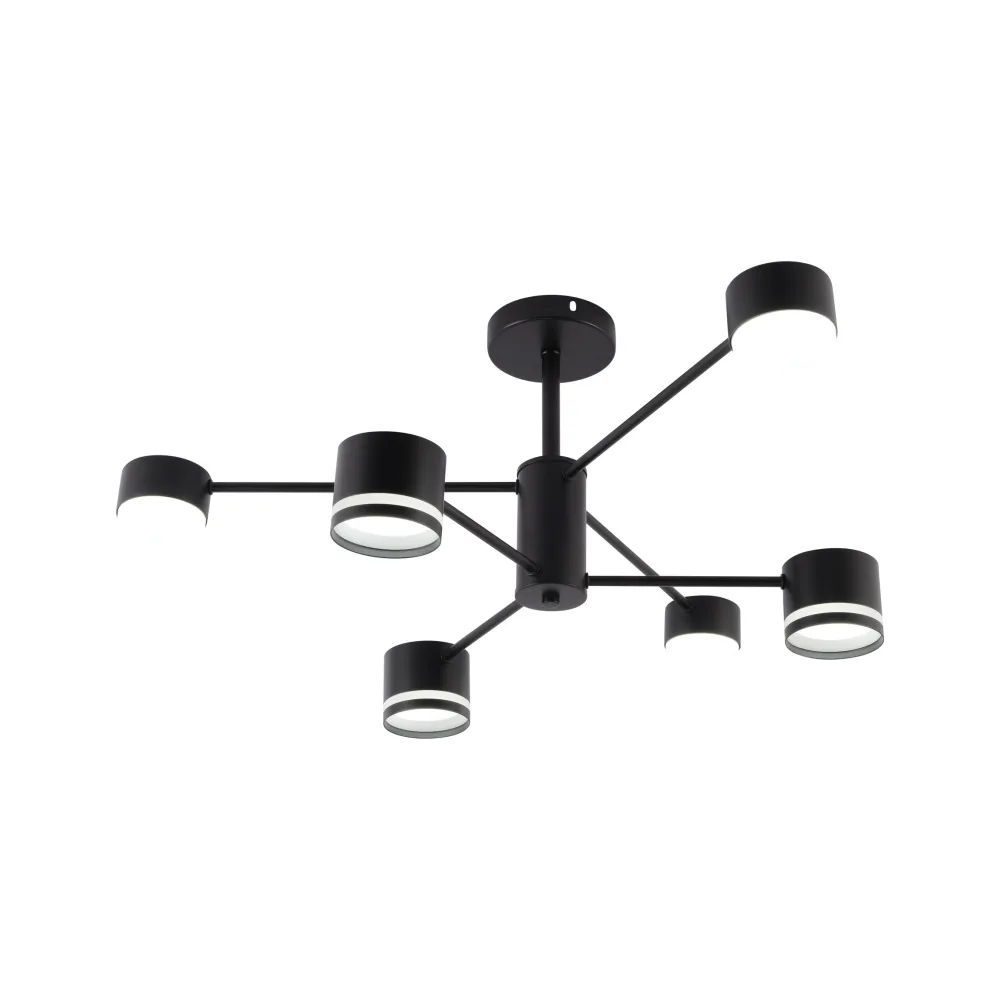 Lustra guļamistabai, VARGO 6×GX53 melna DL1274