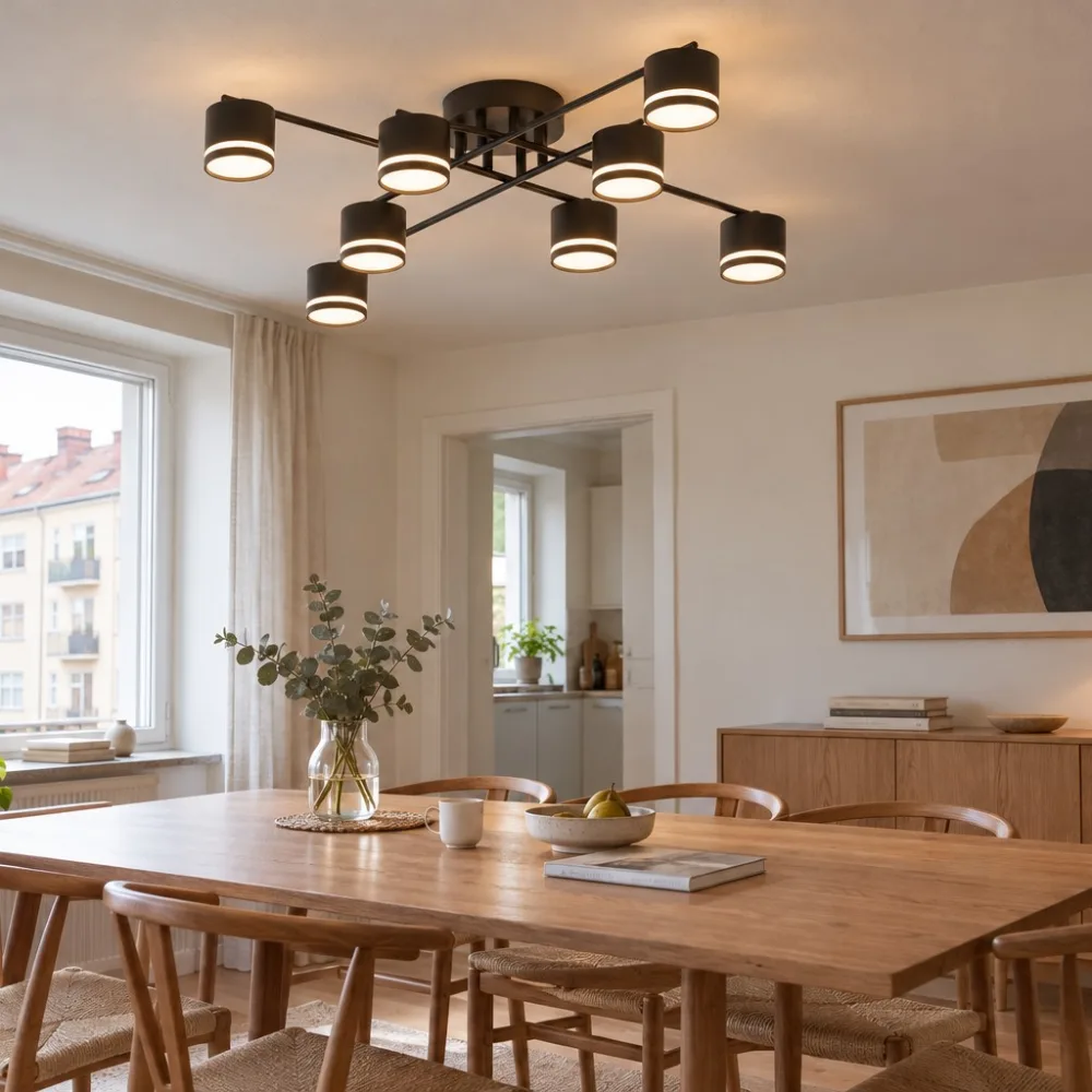 Lustra ēdamistabai, VARGO 8×GX53 melna DL1297 — Foto 2