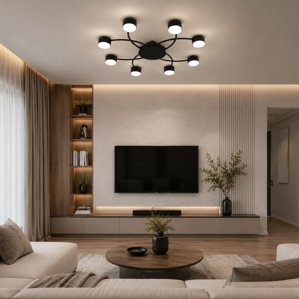 Lustra viesistabai, VARGO 8×GX53 melna DL1307 — Foto 2