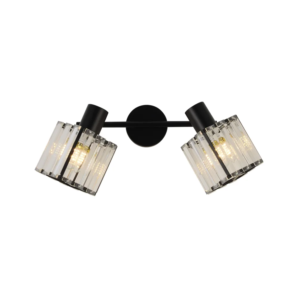 Wall light for hallway, VARGO 2×E14 black DL1321