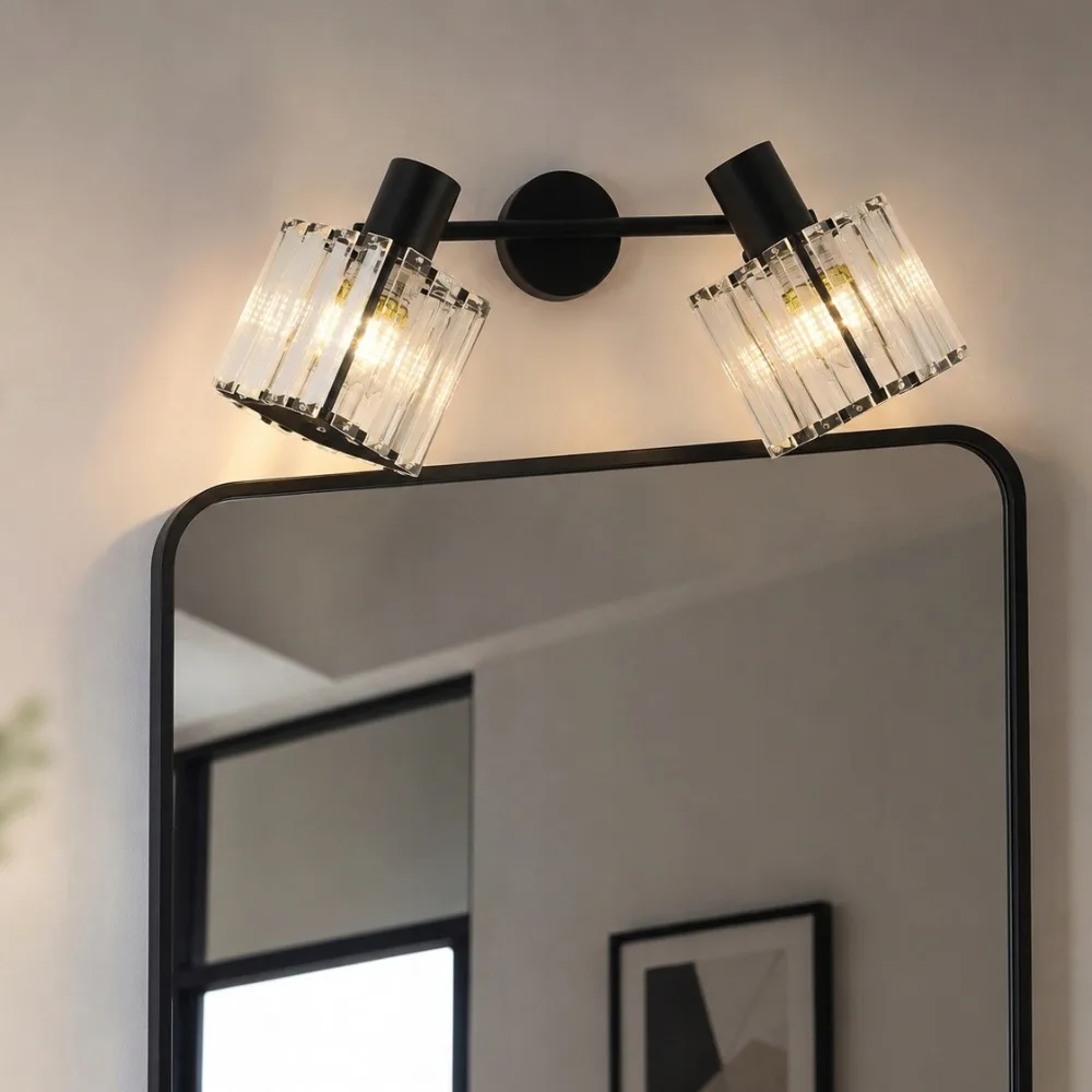 Wall light for hallway, VARGO 2×E14 black DL1321 — Photo 3