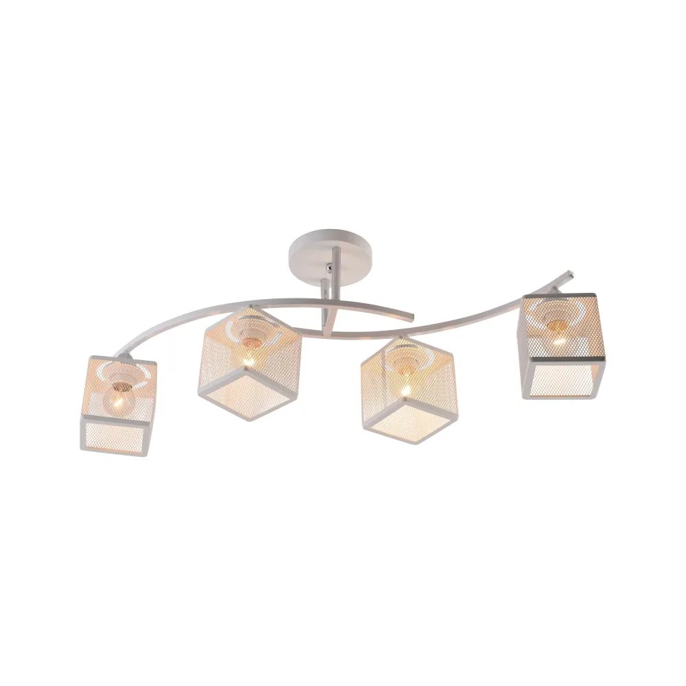 Chandelier for dining room, VARGO 4×E27 white DL1333