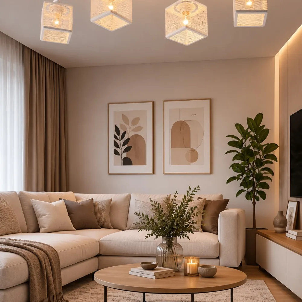 Chandelier for dining room, VARGO 4×E27 white DL1333 — Photo 2