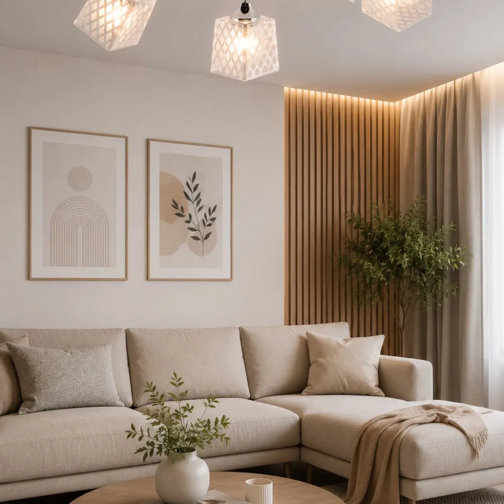 Chandelier for bedroom, VARGO 3×E27 white DL1337 — Photo 2