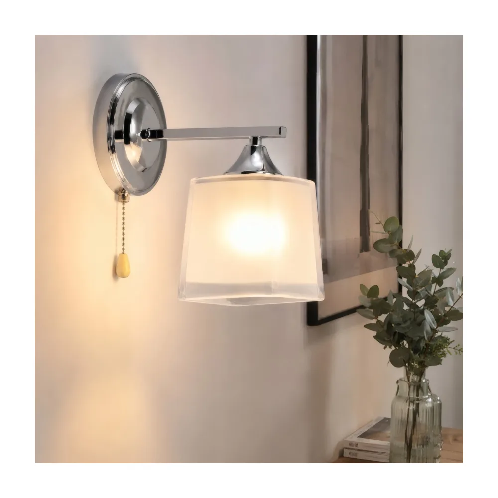 Wall light for hallway, VARGO 1×E27 chrome DL1339 — Photo 3