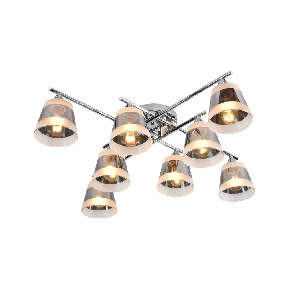 Chandelier for dining room, VARGO 8×E27 chrome DL1347