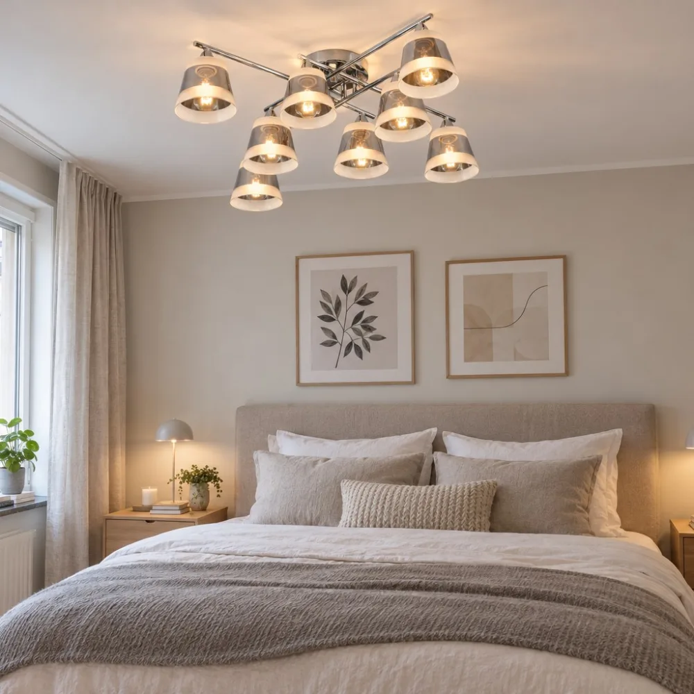 Chandelier for dining room, VARGO 8×E27 chrome DL1347 — Photo 2
