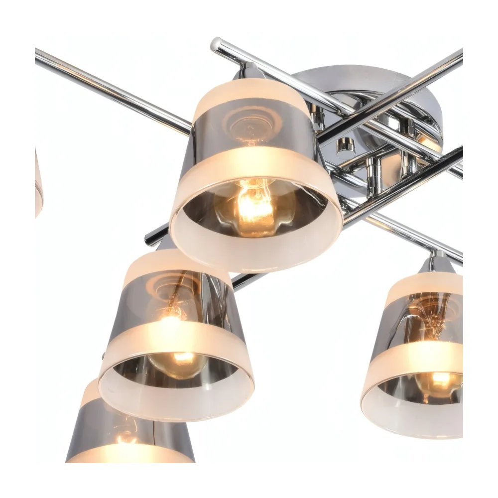 Chandelier for dining room, VARGO 8×E27 chrome DL1347 — Photo 4