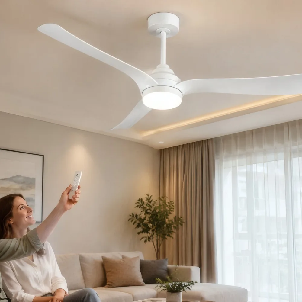 Griestu ventilators ar gaismu, VARGO 22W balts DL1369 — Foto 3