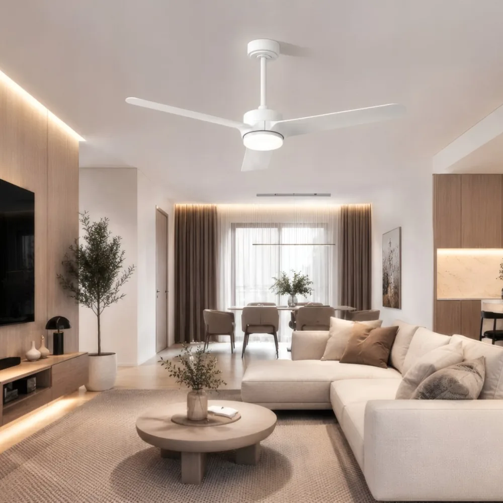 Griestu ventilators ar gaismu, VARGO 22W balts DL1370 — Foto 2