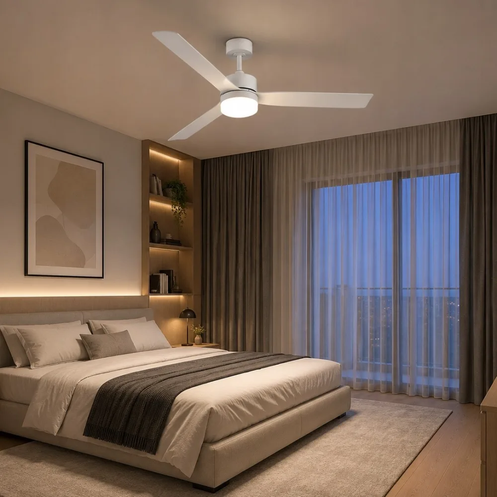 Griestu ventilators ar gaismu, VARGO 22W balts DL1371 — Foto 2