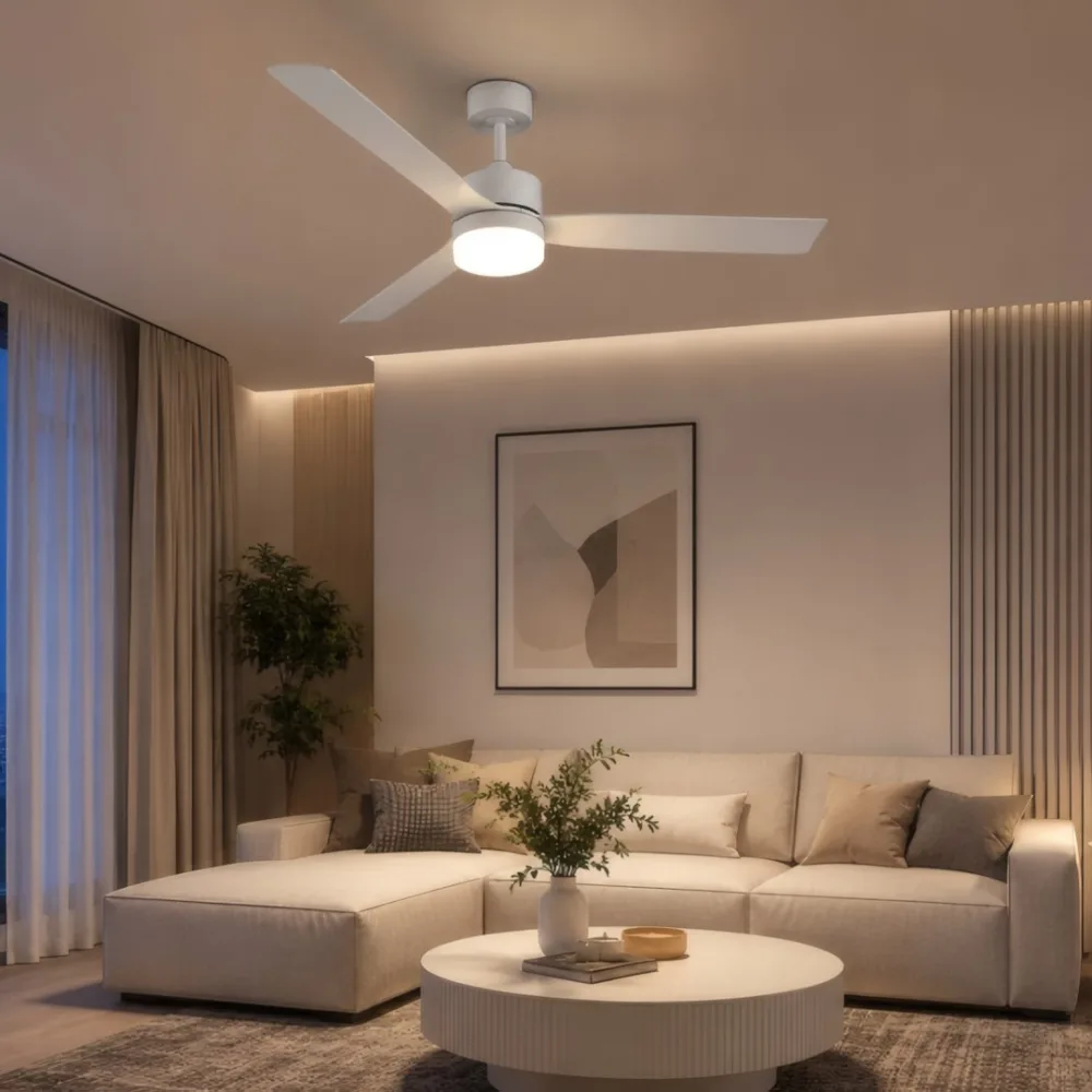 Griestu ventilators ar gaismu, VARGO 22W balts DL1371 — Foto 3