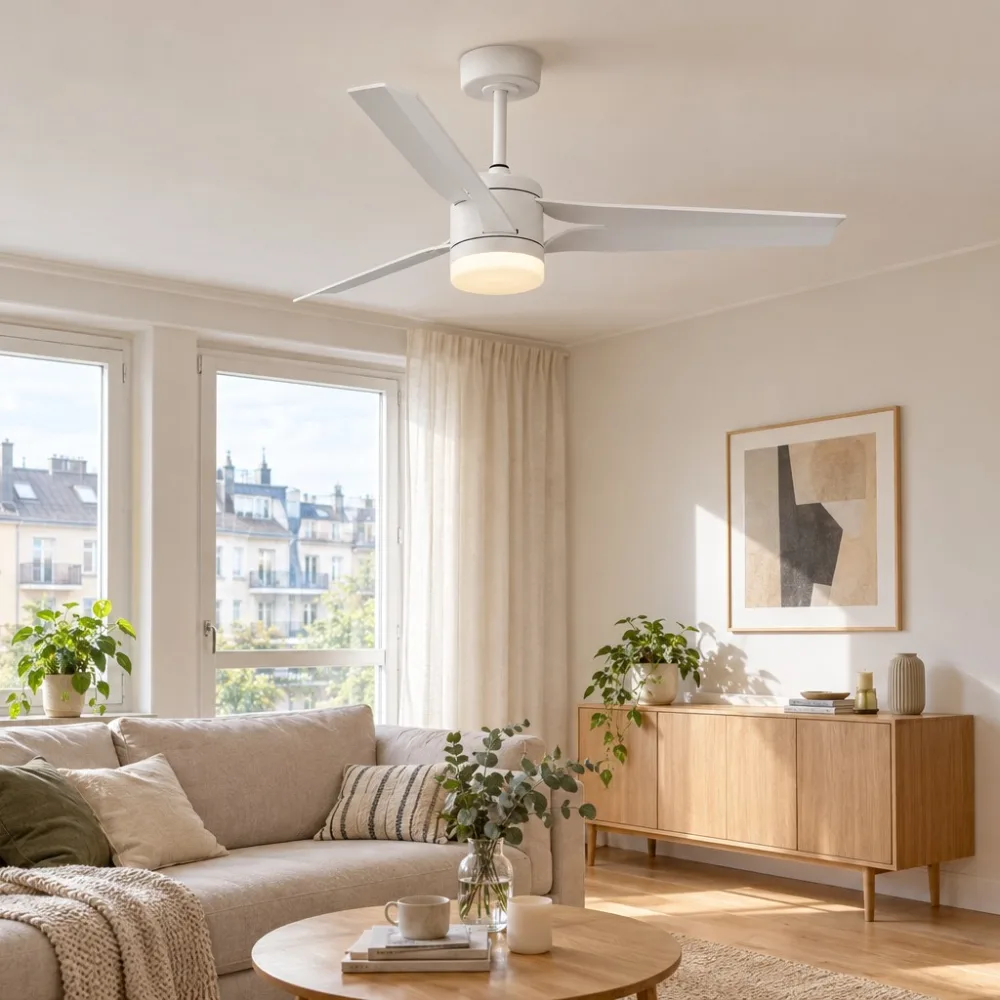 Griestu ventilators ar gaismu, VARGO 22W balts DL1373 — Foto 2