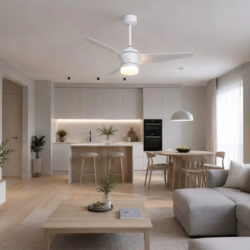 Griestu ventilators ar gaismu, VARGO 22W balts DL1373 — Foto 3
