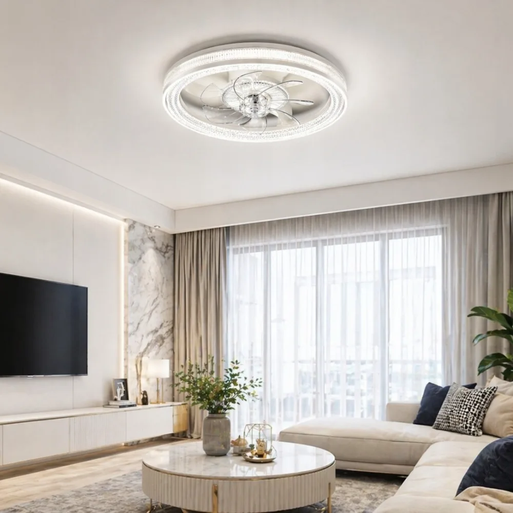 Ceiling fan with light, VARGO 82W white DL1374 — Photo 2