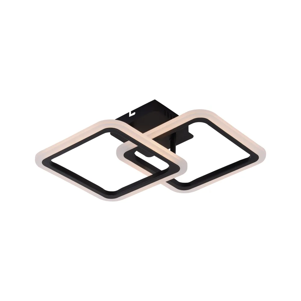 LED lustra ar pulti, VARGO 52W melna DL1377