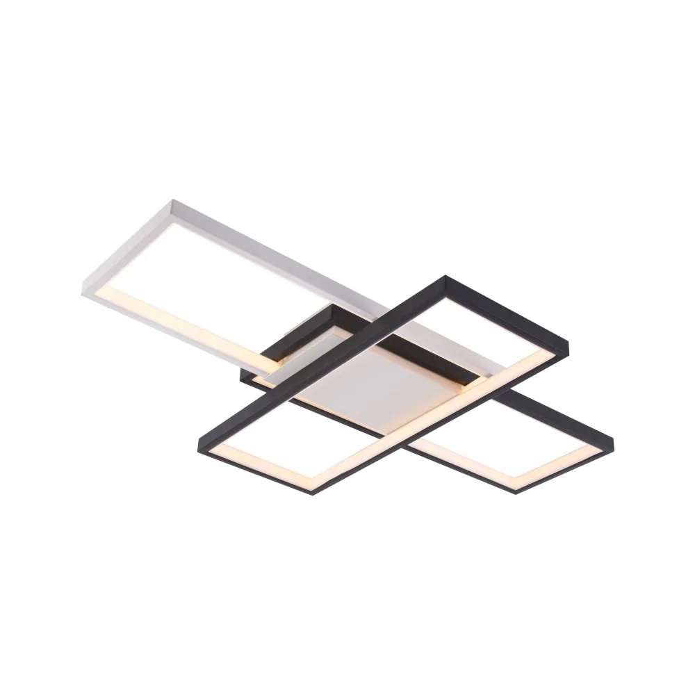 LED люстра для столовой, VARGO 118W чёрная и белая DL1380