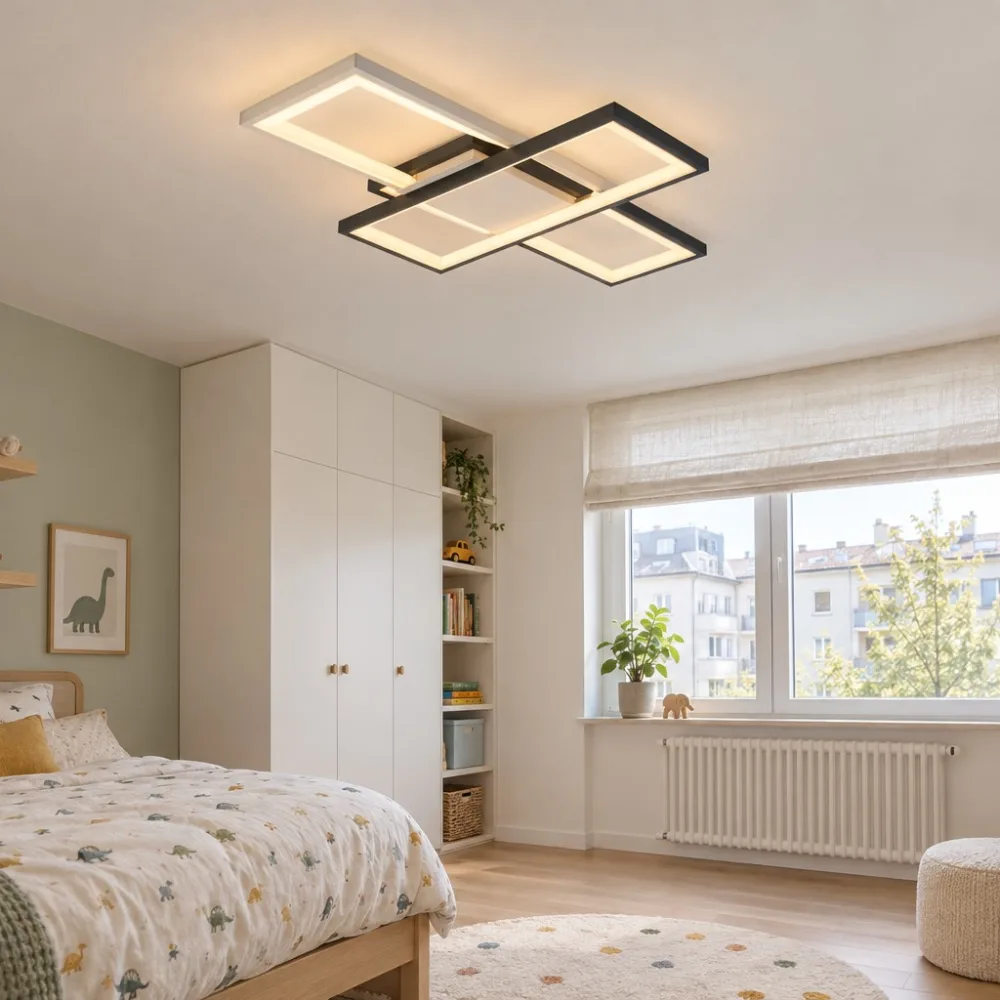 LED люстра для столовой, VARGO 118W чёрная и белая DL1380 — Фото 2