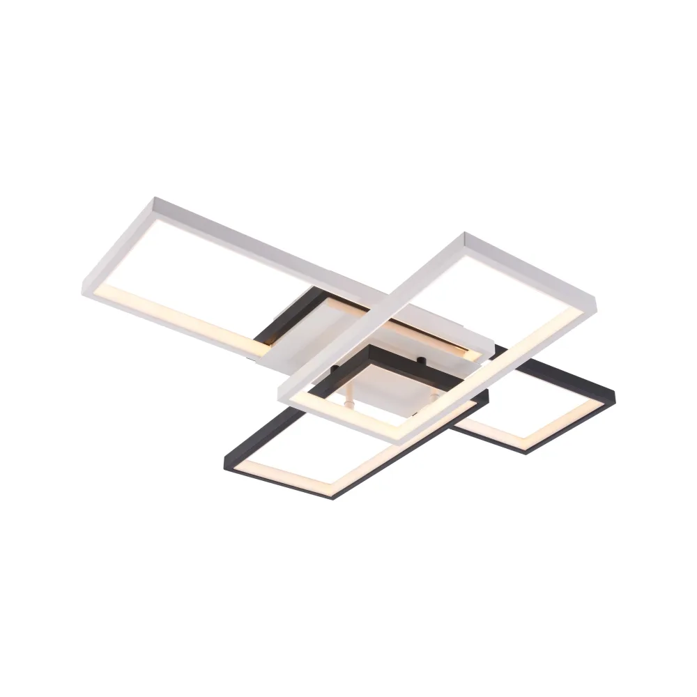LED люстра для гостиной, VARGO 144W чёрная и белая DL1381