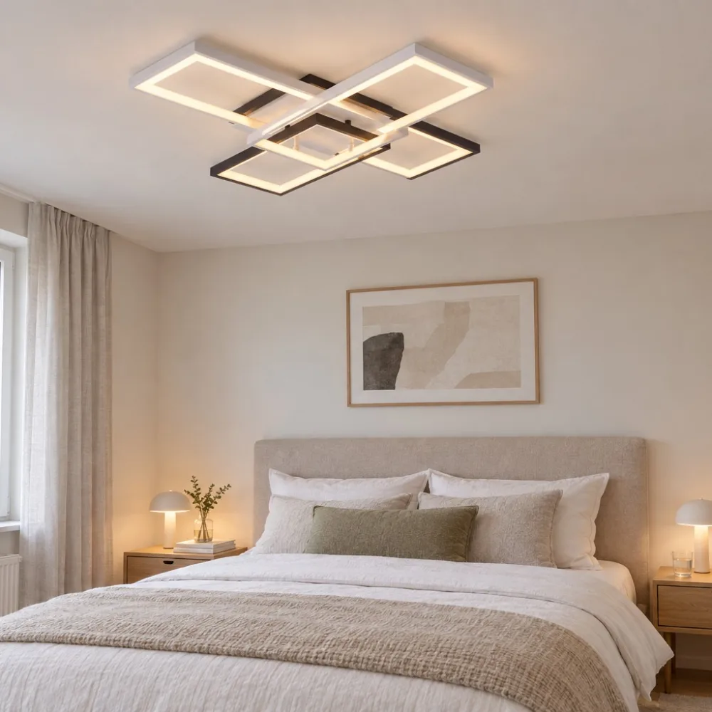 LED люстра для гостиной, VARGO 144W чёрная и белая DL1381 — Фото 2