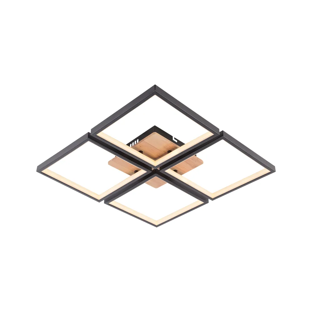 LED lustra guļamistabai, VARGO 136W melna DL1383