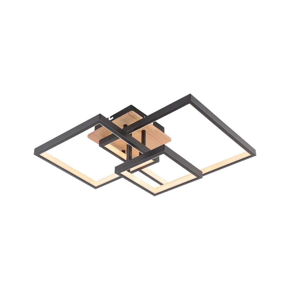 LED lustra viesistabai, VARGO 102W melna DL1388
