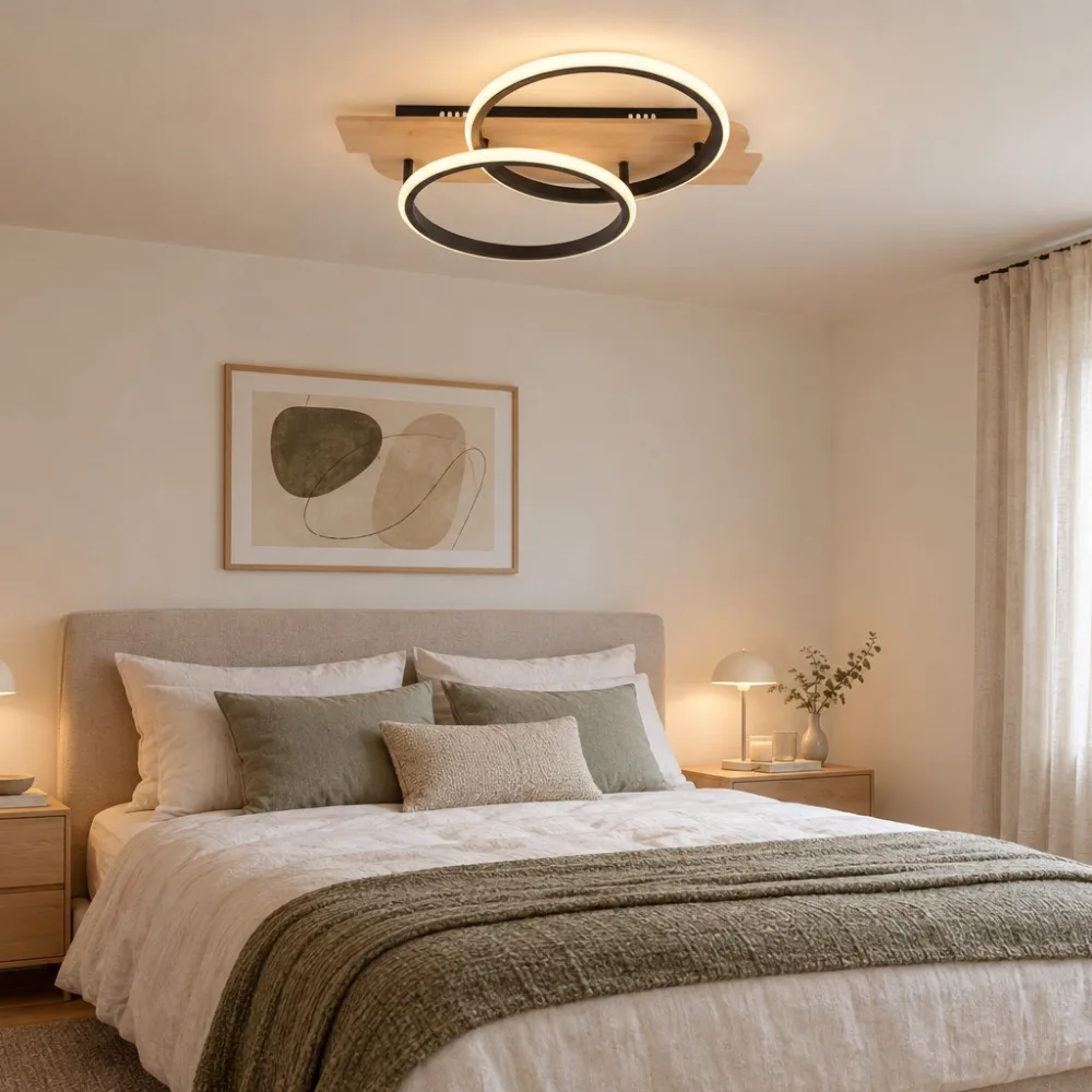 LED lustra guļamistabai, VARGO 68W melna DL1389 — Foto 2
