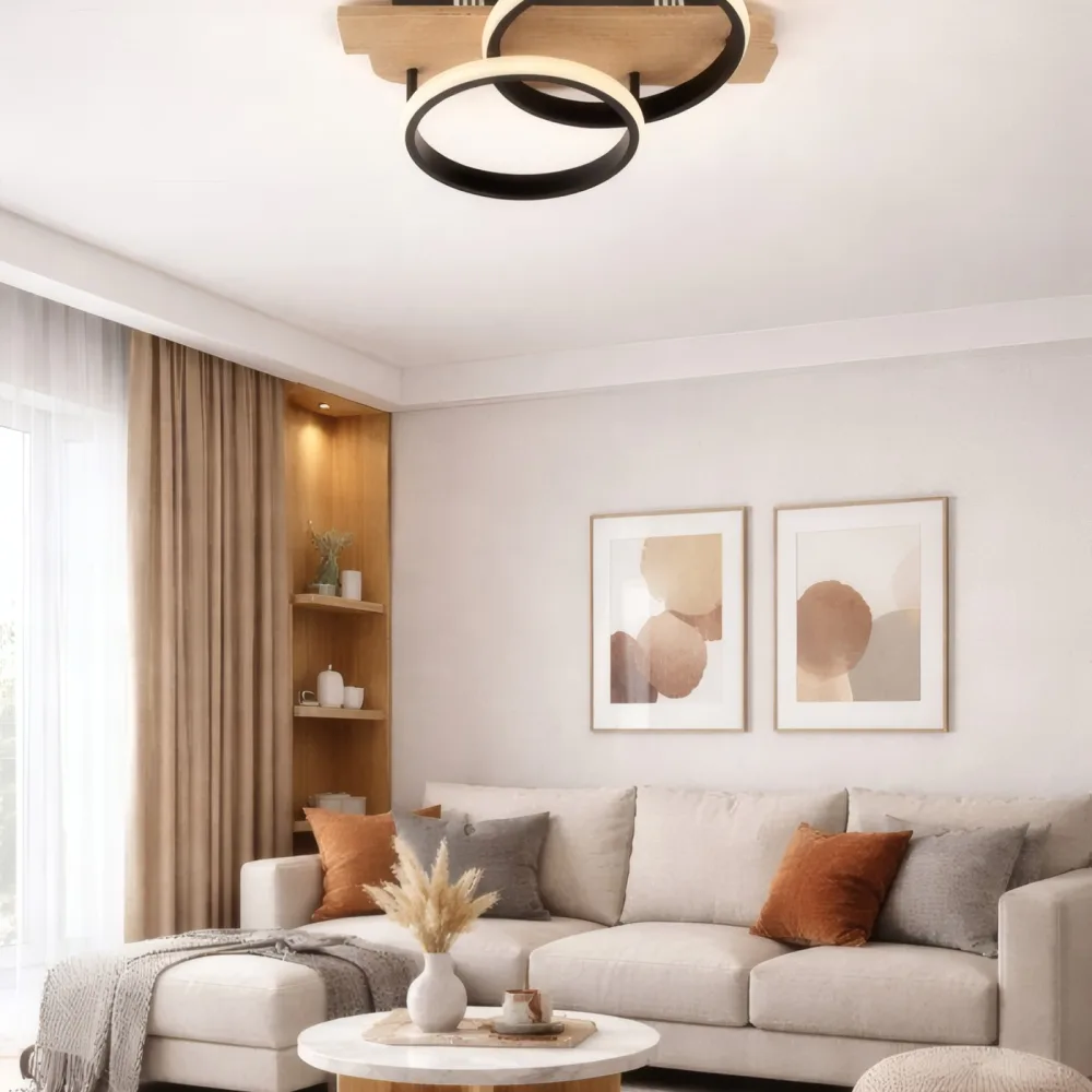 LED lustra guļamistabai, VARGO 68W melna DL1389 — Foto 3