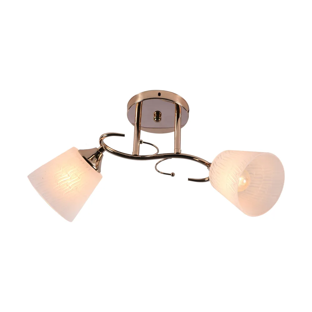 Chandelier for kitchen, VARGO 2×E27 gold DL1393