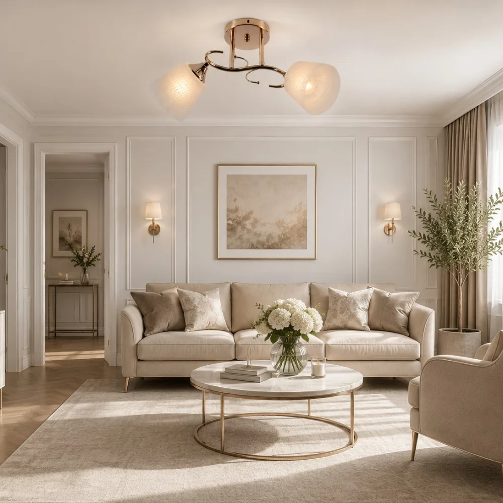 Chandelier for kitchen, VARGO 2×E27 gold DL1393 — Photo 3