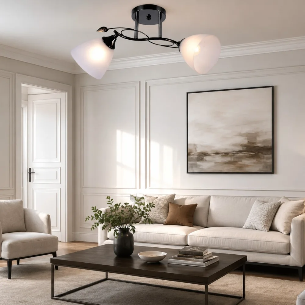 Chandelier for bedroom, VARGO 2×E27 chrome DL1394 — Photo 3