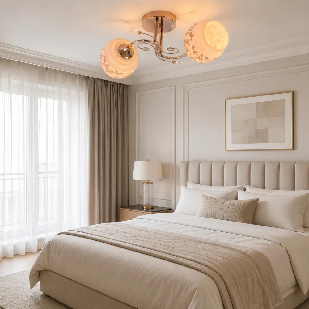 Chandelier for dining room, VARGO 2×E27 gold DL1396 — Photo 3