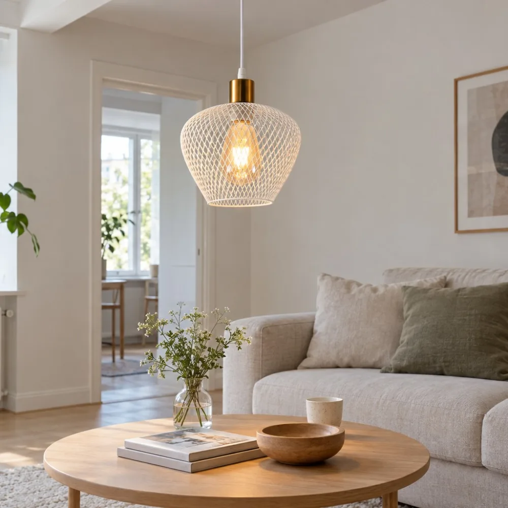 Piekarams gaismeklis guļamistabai, VARGO 1×E27 balts DL1399 — Foto 2