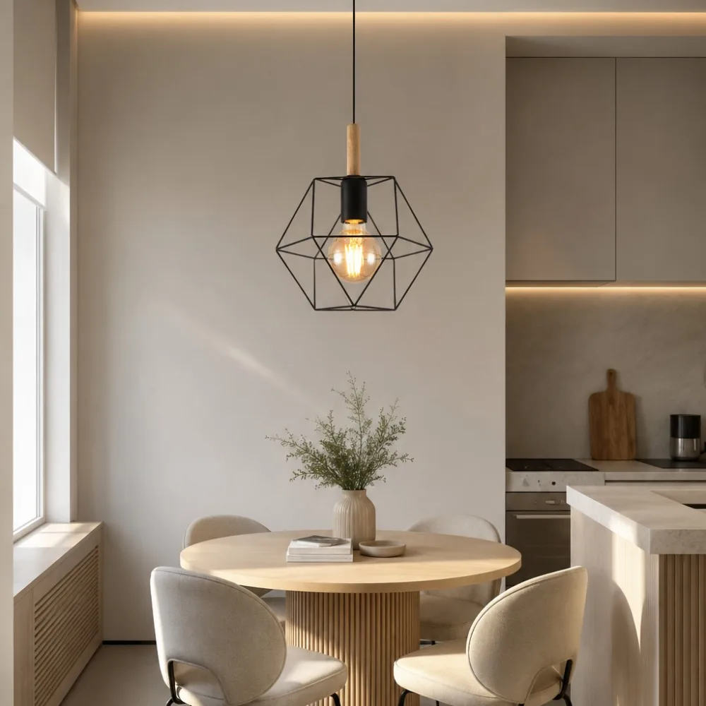 Piekarams gaismeklis virtuvei, VARGO 1×E27 melns DL1416 — Foto 2