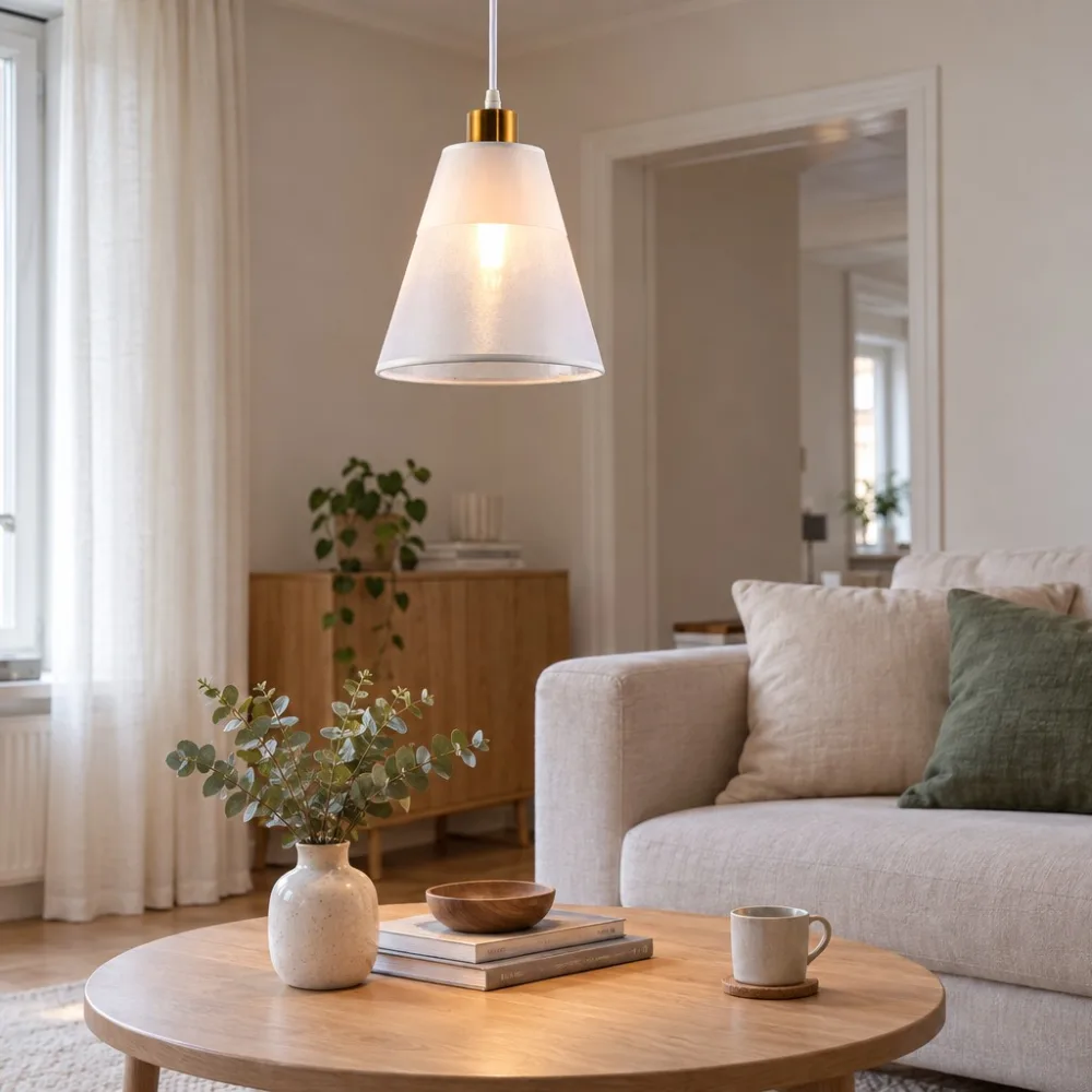 Piekarams gaismeklis ēdamistabai, VARGO 1×E27 balts DL1422 — Foto 2