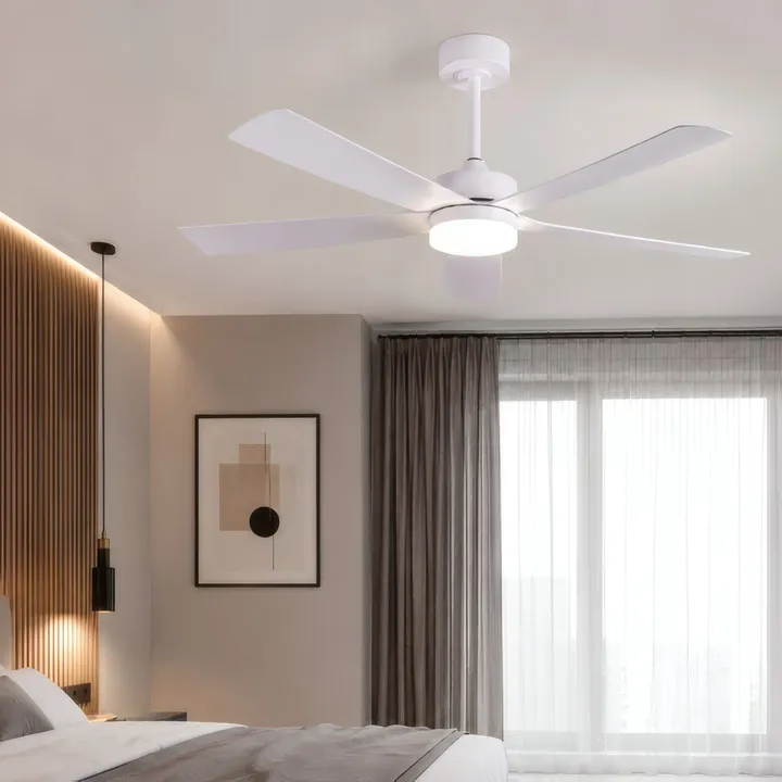 Ceiling fan with light, VARGO 22W white DL1372